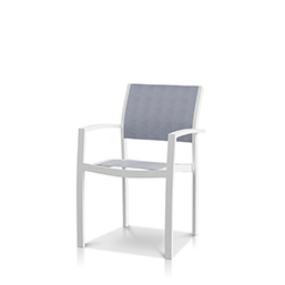 Dining Arm Chair Tex White Frame / Sea Breeze Sling